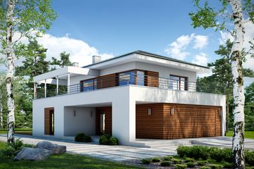  Projekt domu Ażurowy D38 (WWB1036) - projekt domu z pełnym piętrem - Zdjęcie 2