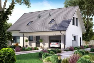  Projekt domu Ka16 war.2 (PKT1027) - projekt domu parterowego z poddaszem - Zdjęcie 1