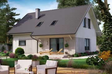  Projekt domu Ka16 war.2 (PKT1027) - projekt domu parterowego z poddaszem - Zdjęcie 2