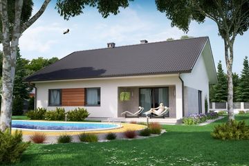  Projekt domu KA18 (PKT1028) - projekt domu parterowego - Zdjęcie 2