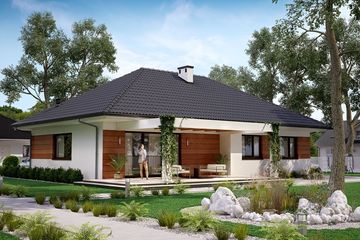  Projekt domu KA21 (PKT1030) - projekt domu parterowego - Zdjęcie 2