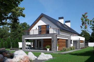  Projekt domu Fiodor G2 (LBA1005) - projekt domu parterowego z poddaszem - Zdjęcie 6