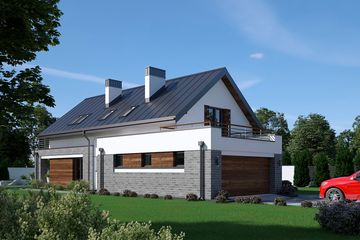  Projekt domu Fiodor G2 (LBA1005) - projekt domu parterowego z poddaszem - Zdjęcie 5