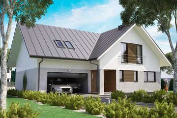  Projekt domu KA52 (PKT1053) - projekt domu parterowego z poddaszem - Zdjęcie 1