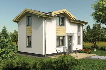  Projekt domu letniskowego Mikrus letniskowy (WRD2741) - projekt domu z pełnym piętrem - Zdjęcie 2