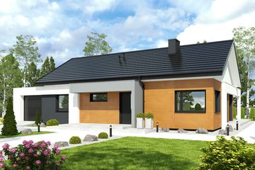  Projekt domu Kalikst z garażem 1-st. [A] (WRF1927) - projekt domu parterowego - Zdjęcie 2