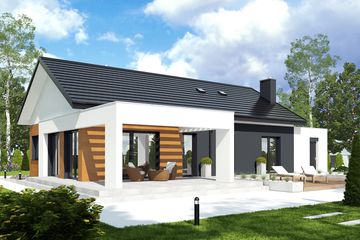  Projekt domu Kalikst z garażem 1-st. [A] (WRF1927) - projekt domu parterowego - Zdjęcie 3