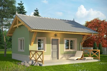  Projekt domu letniskowego Domek 1 (WRN1405) - projekt domu parterowego - Zdjęcie 1