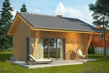  Projekt domu letniskowego Domek 2 (WRN1406) - projekt domu parterowego - Zdjęcie 1