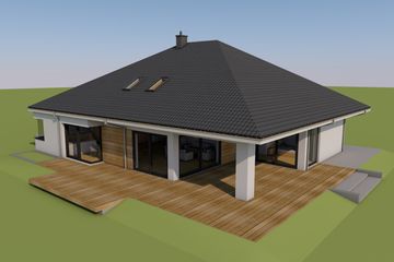  Projekt domu Tanita II G2 01 energo (WRC2726) - projekt domu parterowego z poddaszem - Zdjęcie 2