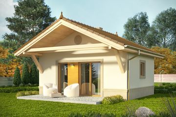  Projekt domu letniskowego Domek 4 (WRN1408) - projekt domu parterowego - Zdjęcie 1