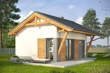  Projekt domu letniskowego Domek 5 (WRN1409) - projekt domu parterowego - Zdjęcie 1
