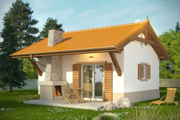  Projekt domu letniskowego Domek 6 (WRN1410) - projekt domu parterowego - Zdjęcie 1