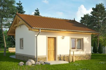  Projekt domu letniskowego Domek 7 (WRN1411) - projekt domu parterowego - Zdjęcie 1