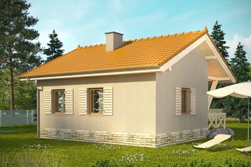  Projekt domu letniskowego Domek 8 (WRN1412) - projekt domu parterowego - Zdjęcie 2