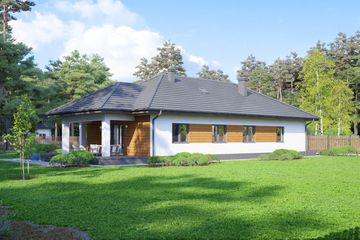  Projekt domu Asnykowo m7 (KRP2199) - projekt domu parterowego - Zdjęcie 2