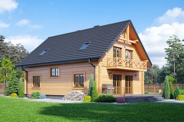  Projekt domu Żarnowiec 5dw (KRP2201) - projekt domu parterowego z poddaszem - Zdjęcie 2