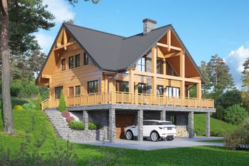  Projekt domu Tomaszewo średnie dw (KRP2202) - projekt domu parterowego z poddaszem - Zdjęcie 1