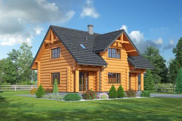  Projekt domu Bolesławice małe 36 dw (KRP2208) - projekt domu parterowego z poddaszem - Zdjęcie 1