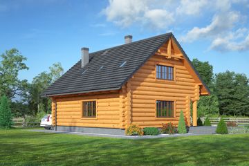  Projekt domu Bolesławice małe 36 dw (KRP2208) - projekt domu parterowego z poddaszem - Zdjęcie 2