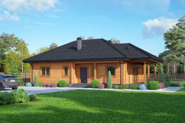  Projekt domu Asnykowo dw (KRP2209) - projekt domu parterowego - Zdjęcie 1