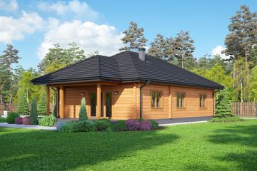  Projekt domu Asnykowo dw (KRP2209) - projekt domu parterowego - Zdjęcie 2