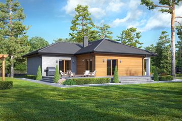  Projekt domu Antenowo+senior (KRP2210) - projekt domu parterowego - Zdjęcie 2