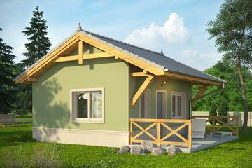  Projekt domu letniskowego Domek 1 (WRN1405) - projekt domu parterowego - Zdjęcie 2