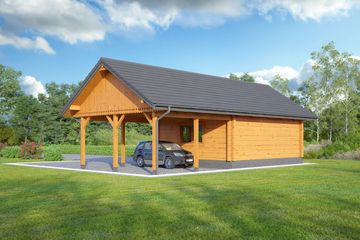  Projekt garażu GD 4w (KRP2225) - projekt garażu parterowego - Zdjęcie 2