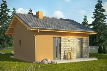  Projekt domu letniskowego Domek 2 (WRN1406) - projekt domu parterowego - Zdjęcie 2