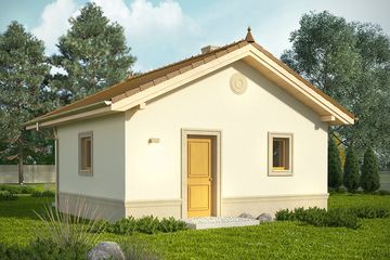  Projekt domu letniskowego Domek 4 (WRN1408) - projekt domu parterowego - Zdjęcie 2
