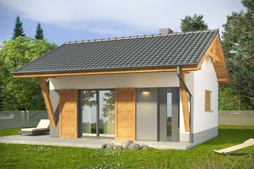  Projekt domu letniskowego Domek 5 (WRN1409) - projekt domu parterowego - Zdjęcie 2