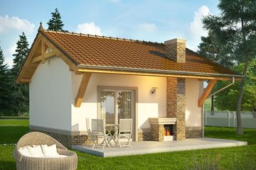  Projekt domu letniskowego Domek 7 (WRN1411) - projekt domu parterowego - Zdjęcie 2