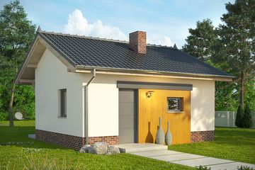  Projekt domu letniskowego Domek 10 (WRN1414) - projekt domu parterowego - Zdjęcie 2