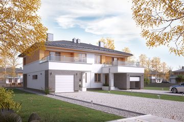  Projekt domu Oliwkowy (BSA2172) - projekt domu z pełnym piętrem - Zdjęcie 3