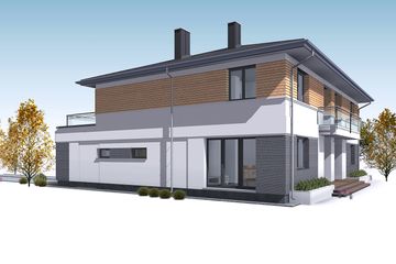  Projekt domu Oliwkowy (BSA2172) - projekt domu z pełnym piętrem - Zdjęcie 5