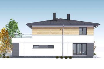  Projekt domu Oliwkowy (BSA2172) - projekt domu z pełnym piętrem - Zdjęcie 6