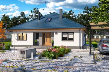  Projekt domu Tryton 3 (WOE1123) - projekt domu parterowego - Zdjęcie 2