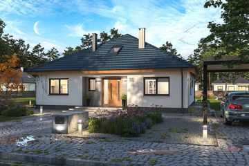  Projekt domu Tryton 3 Teriva (WOE1124) - projekt domu parterowego - Zdjęcie 4