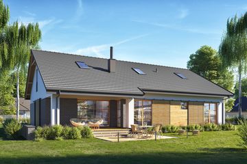  Projekt domu E-133a (WAX1130) - projekt domu parterowego - Zdjęcie 2