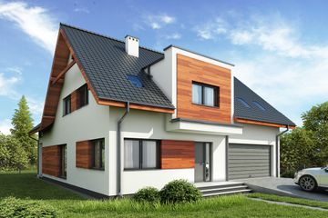  Projekt domu Skand (WOW1022) - projekt domu parterowego z poddaszem - Zdjęcie 1
