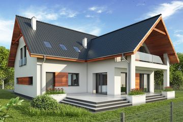  Projekt domu Skand (WOW1022) - projekt domu parterowego z poddaszem - Zdjęcie 2