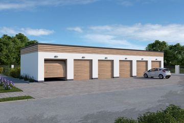  Projekt garażu G341 garaż sześciostanowiskowy (SLN2571) - projekt garażu parterowego - Zdjęcie 1