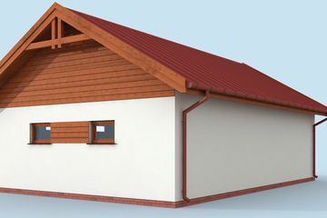  Projekt budynku gospodarczego G314 szkielet drewniany budynek gospodarczy (SLN2573) - projekt budynku parterowego - Zdjęcie 4