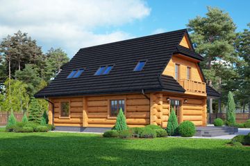  Projekt domu Bukowina 5dw (KRP2226) - projekt domu parterowego z poddaszem - Zdjęcie 2