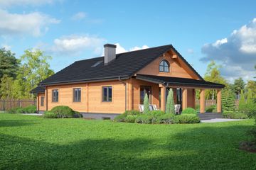  Projekt domu Chmielów dw 19 (KRP2227) - projekt domu parterowego - Zdjęcie 2