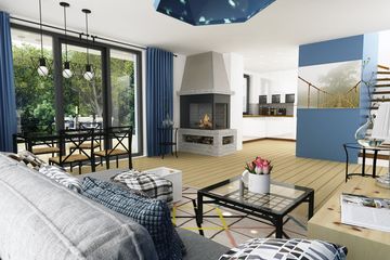  Projekt domu Lerka z wiatą bliźniak [A-BL1] (WRF1857) - projekt domu parterowego z poddaszem - Zdjęcie 4