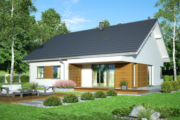  Projekt domu Mokka Modern (WOF1116) - projekt domu parterowego - Zdjęcie 2