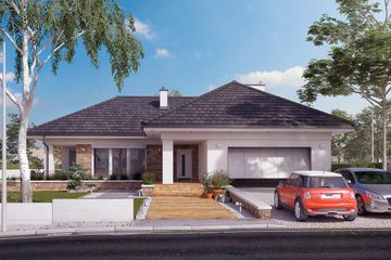  Projekt domu Aksamit 8 (BSA2174) - projekt domu parterowego - Zdjęcie 1