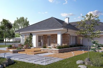  Projekt domu Aksamit 8 (BSA2174) - projekt domu parterowego - Zdjęcie 3